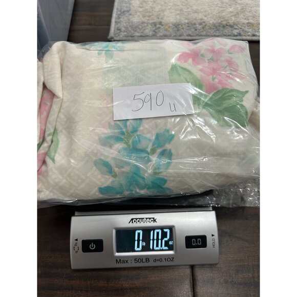 Ashley Ames Vintage Floral Tie Waist Robe Pink Green Sz Small Retro Bohemian - Picture 10 of 10